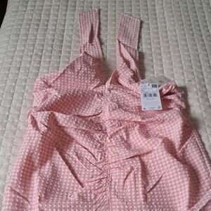NWT Baby pink and white checkered spring dress Dress